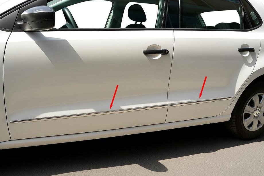 Volkswagen Polo 2010-2017 Modanature porte HB acciaio inox Image