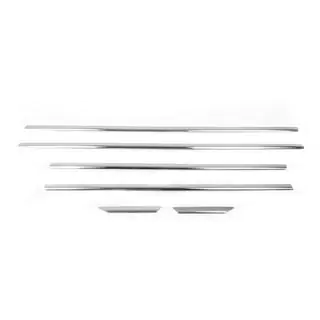 Coperture modanature finestrini cromate (6 pz, acciaio inox) foto 3