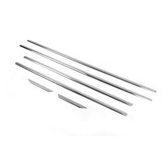 Coperture modanature finestrini cromate (6 pz, acciaio inox) Mercedes C-class W204 2007-2015 foto 4