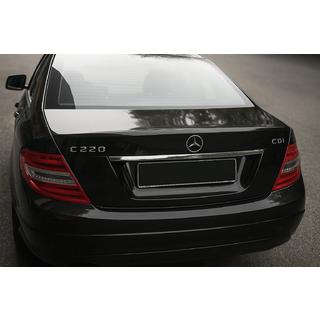 Modanatura cromata sopra la targa (acciaio inox) Mercedes C-class W204 2007-2015 foto 1