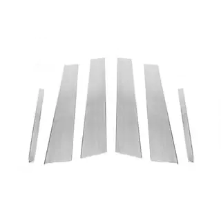 Modanature Montanti Porta in Acciaio Inox (6 pz) Mercedes E-class W212 2009-2016 foto 3