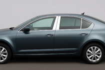 Skoda Octavia III A7 2013-2019 Modanature Montanti Porta in Acciaio Inox (6 pz) foto 1