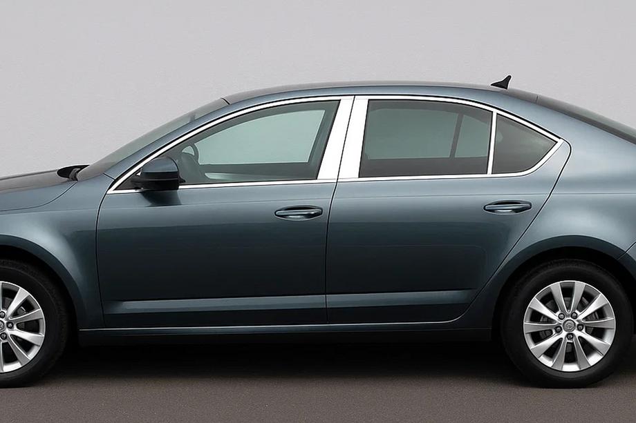 Skoda Octavia III A7 2013-2019 Modanature Montanti Porta in Acciaio Inox (6 pz) Image