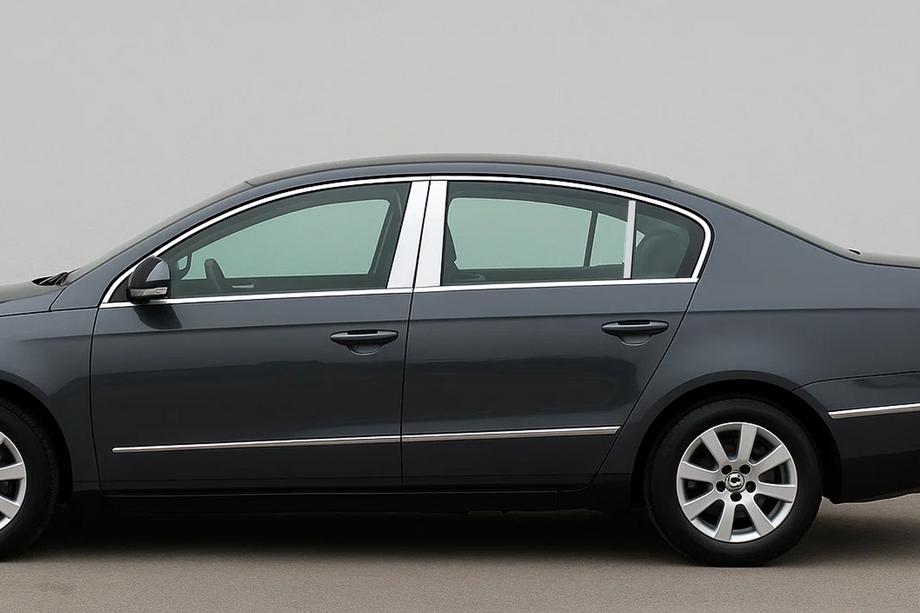 Volkswagen Passat B6 2006-2012 Modanature montanti porta in acciaio inox (SD) Image