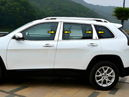 Jeep Cherokee KL 2013- Modanature Montanti Porta in Acciaio Inox foto 1