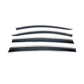 Deflettori finestrini con profilo cromato (4 pz, Niken) Dacia Sandero 2013-2020 foto 2