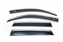 Skoda Rapid 2012-2019 Deflettori Finestrini con Modanatura Cromata SD (4 pz, Niken) foto 8