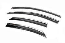 Ford Focus II 2005-2008 Deflettori Finestrini con Modanatura Cromata SD/HB (4 pz, Niken) foto 4