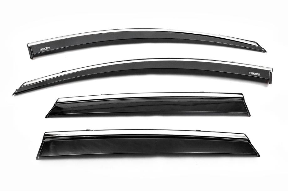 Renault Kadjar 2015-2022 Deflettori finestrini con profilo cromato (4 pz, Niken) Image