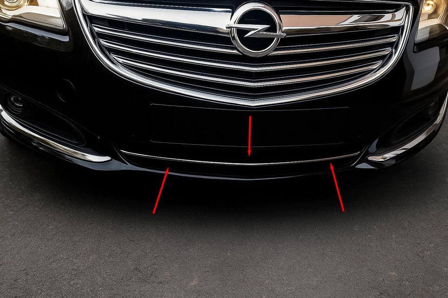Opel Insignia 2008-2017 Coperture griglia paraurti (acciaio inox) Image