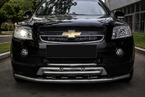 Chevrolet Captiva 2006-2019 Protezione anteriore tripla (inox) foto 1