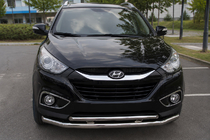 Hyundai IX-35 2010-2015 Protezione Anteriore ST014-2 (Acciaio Inox) foto 1