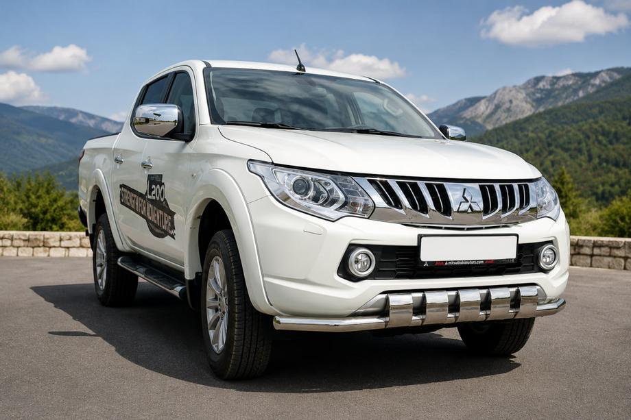 Mitsubishi L200 2015-2024 Protezione Anteriore ST015 (Acciaio Inox) Foto 1