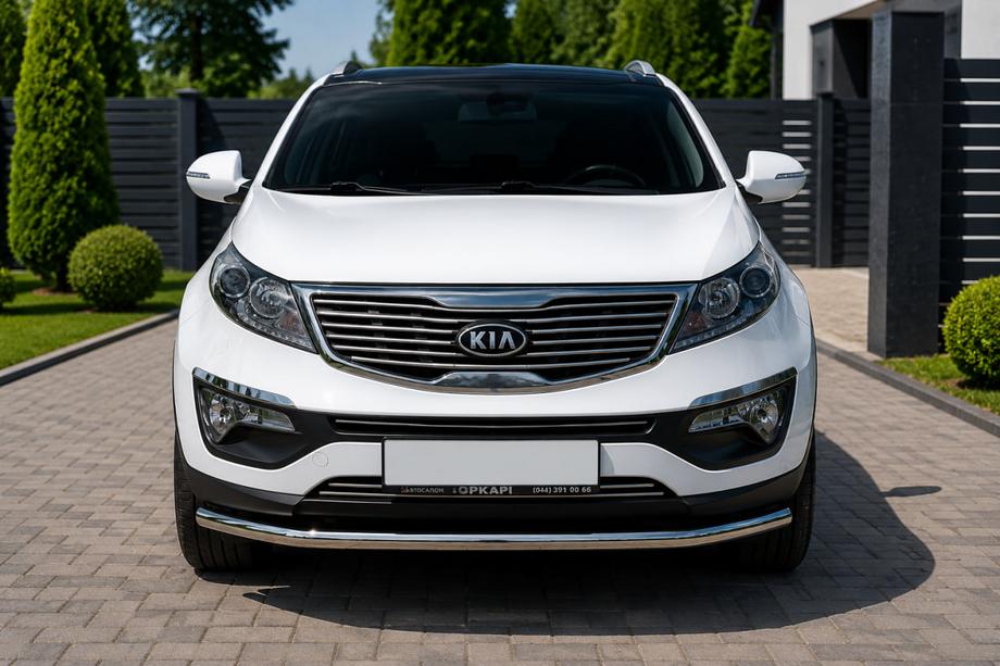 Kia Sportage 2010-2015 Protezione Anteriore ST008 (Acciaio Inox) Image