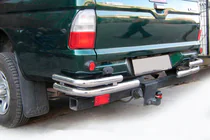 Mitsubishi L200 1996-2006 Angolari posteriori AK003-Double (2 pz, acciaio inox) foto 1