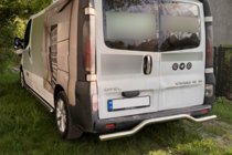 Renault Trafic 2001–2015 Protezione Posteriore AK006 (Acciaio Inox) foto 4