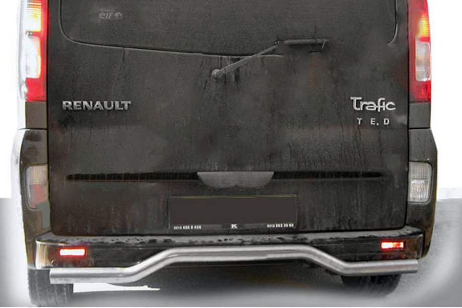 Renault Trafic 2001–2015 Protezione Posteriore AK006 (Acciaio Inox) Image