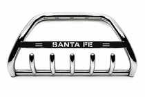 Hyundai Santa Fe 2 2006-2012 Protezione Anteriore WT004 (Acciaio Inox) foto 4