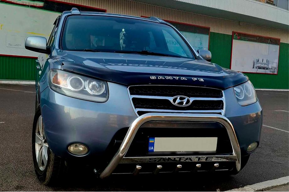 Hyundai Santa Fe 2 2006-2012 Protezione Anteriore WT004 (Acciaio Inox) Image
