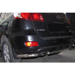 Barre angolari posteriori con sezione centrale AK0073 (2 pz, acciaio inox) Hyundai Santa Fe 2 2006-2012