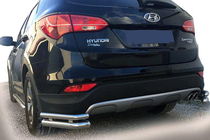 Hyundai Santa Fe 3 2012-2018 Angolari Posteriori AK-003 Doppio (Acciaio Inox) foto 1