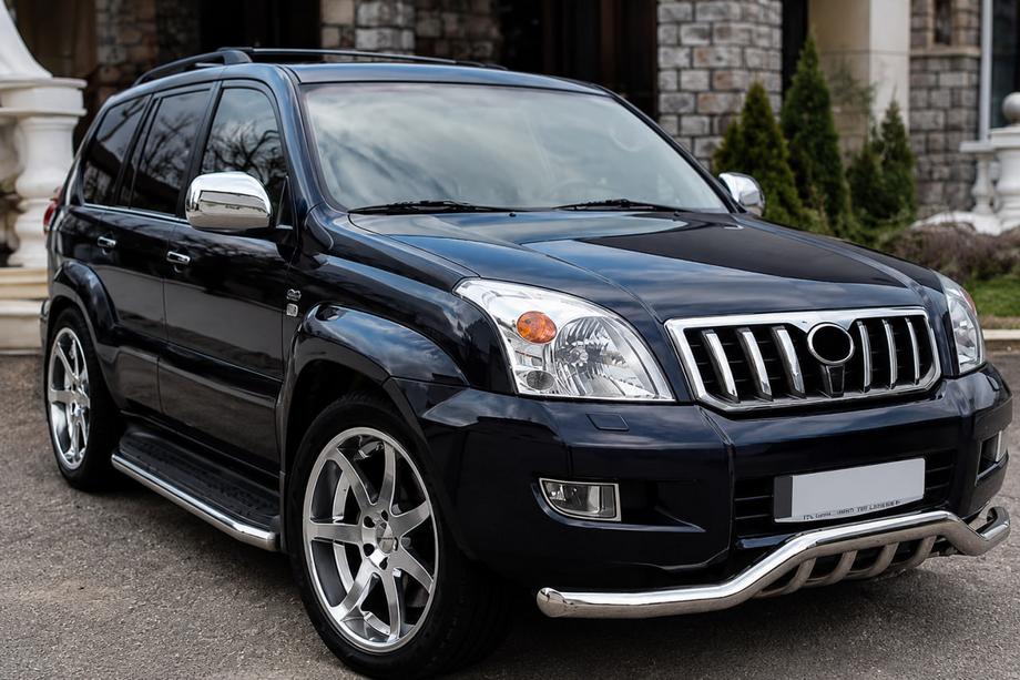 Toyota Land Cruiser Prado 120 2002-2009 Protezione Anteriore ST011 (Acciaio Inox) Foto 1