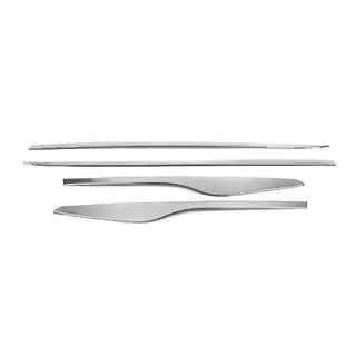 Modanature porta con incavo (4 pz, acciaio inox) foto 3
