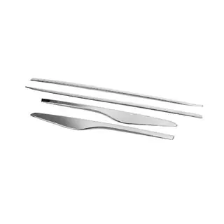 Modanature porta con incavo (4 pz, acciaio inox) foto 4