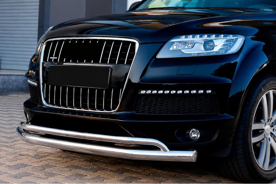 Audi Q7 2005-2015 Protezione Anteriore ST017 (Acciaio Inox) Image