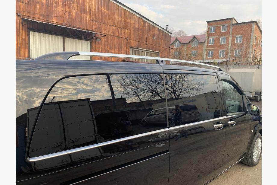 Mercedes Vito/V-class W447 2014- Barre Tetto Cromo CAN Design Originale (Piedini in Metallo) Foto 5