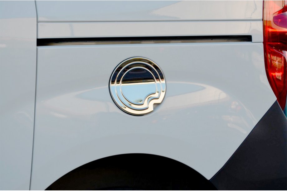 Fiat Doblo II 2010-2022 Copertura Sportellino Carburante OmsaLine Acciaio Inox Image