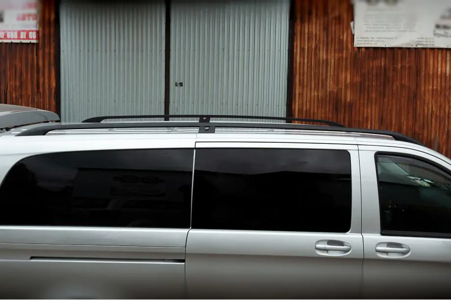 Mercedes Vito/V-class W447 2014- Barre portatutto nere CAN Design Originale (Piedini in metallo) Foto 4