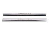 Volkswagen Crafter 2006-2016 Battitacco Laser (2 pz, acciaio inox) foto 2