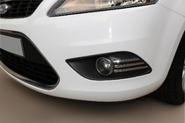 Ford Focus II 2008-2011 Coperture cromate per fendinebbia (6 pz, acciaio inox) foto 1
