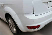 Ford Focus II 2008-2011 Coperture riflettori posteriori (2 pz, acciaio inox) foto 1