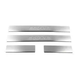 Battitacco OmsaLine Solaris (4 pz, acciaio inox) Hyundai Accent 2011-2017 foto 2