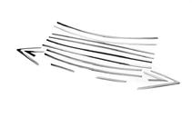 Hyundai Accent 2011-2017 Set completo cornici cromate per finestrini (14 pz, acciaio inox) foto 3