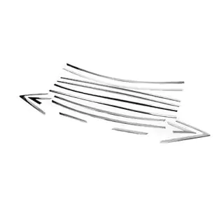 Set completo cornici cromate per finestrini (14 pz, acciaio inox) Hyundai Accent 2011-2017 foto 3