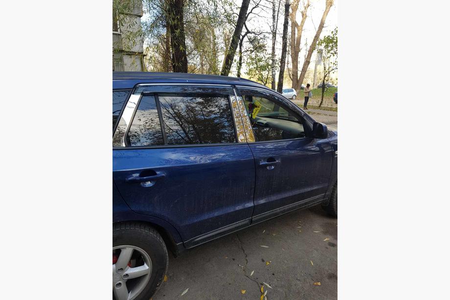 Hyundai Santa Fe 2 2006-2012 Modanature Montanti Porta in Acciaio Inox (6 pz) Image