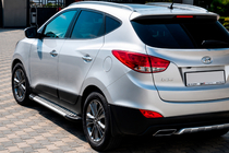 Hyundai IX-35 2010-2015 Pedane Laterali Allmond Grey (2 pz, Alluminio) foto 1