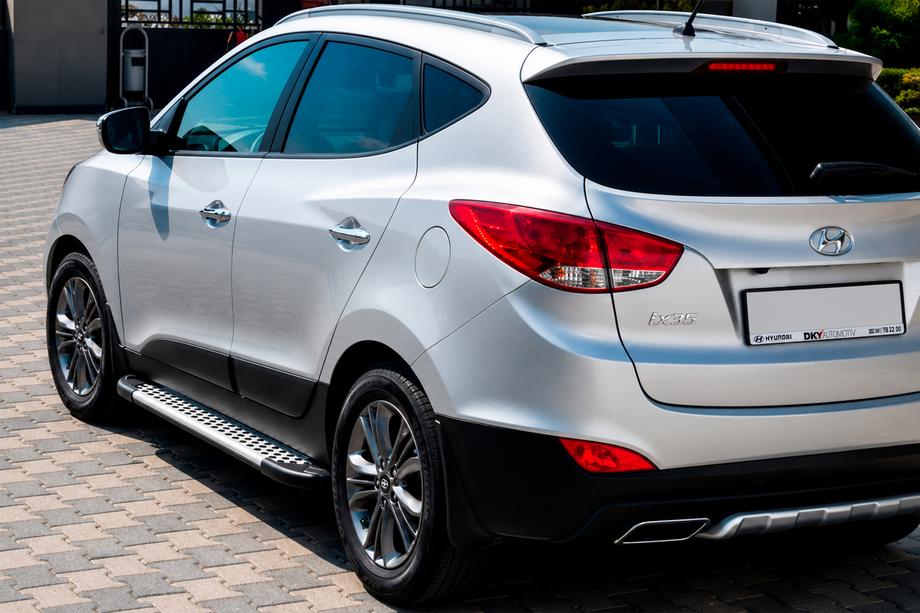 Hyundai IX-35 2010-2015 Pedane Laterali Allmond Grey (2 pz, Alluminio) Image