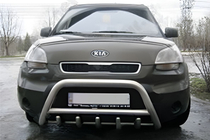 Kia Soul I 2008-2013 Parabulloni Anteriore (Acciaio Inox) 60 mm, senza scritta foto 2