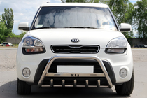 Kia Soul I 2008-2013 Parabulloni Anteriore (Acciaio Inox) 60 mm, senza scritta foto 1