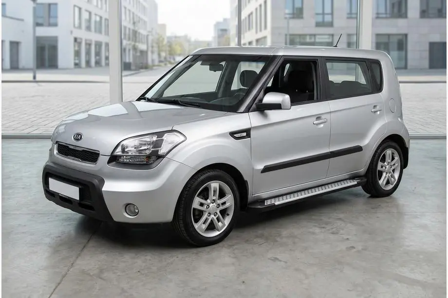 Kia Soul I 2008-2013 Pedane Laterali Allmond Grey (2 pz, Alluminio) Image