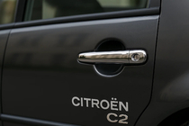 Citroen C-2 2003-2009 Coperture Maniglie Cromate (2 pz, Acciaio Inox) Carmos - Acciaio Inox Turco foto 4