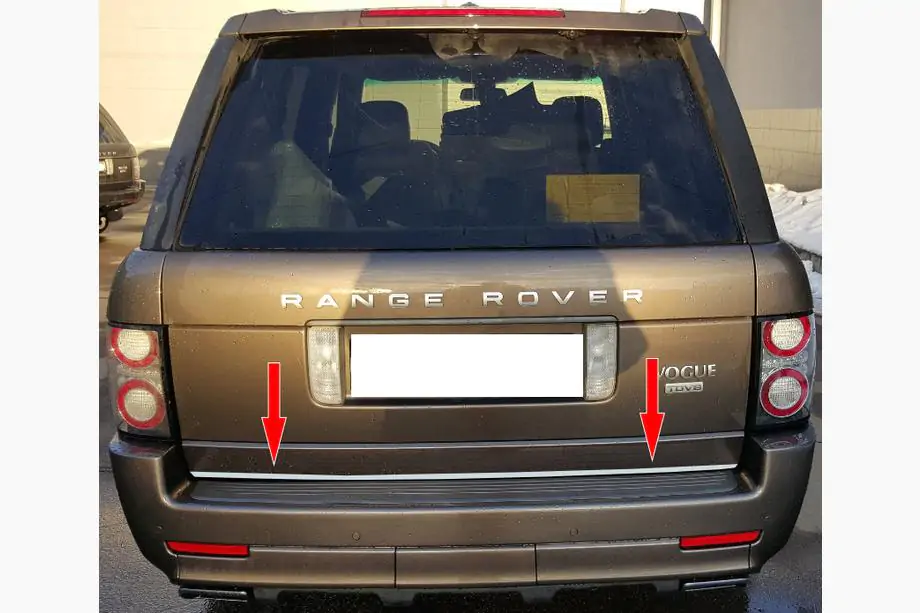 Range Rover III L322 2002-2012 Modanatura bagagliaio acciaio inox Image