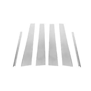 Modanature Montanti Porta in Acciaio Inox (6 pz) Mercedes E-class W210 1995-2002 foto 4