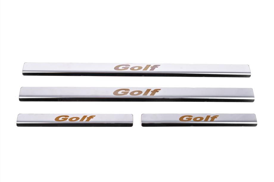 Volkswagen Golf 6 2008-2014 Battitacco Carmos V1 acciaio inox 4 porte Foto 2