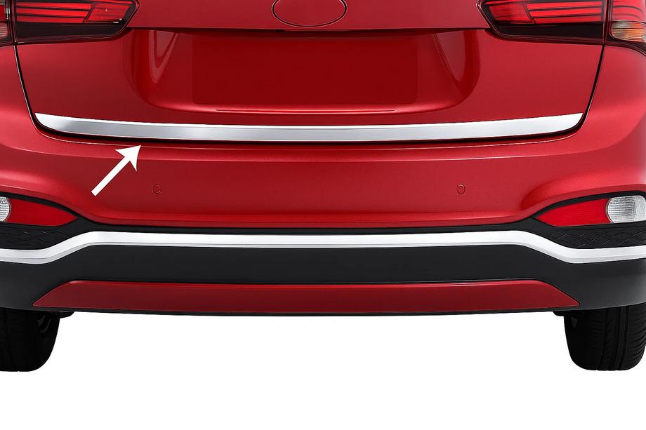 Hyundai I-20 2014-2020 Modanatura bagagliaio 2018-2020 acciaio inox Image