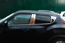 Nissan Juke 2010-2019 Modanature Montanti Porta in Acciaio Inox (8 pz) foto 1